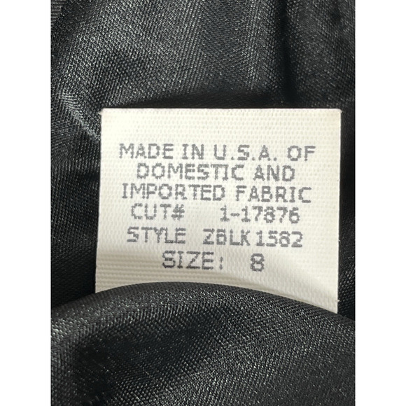 Vintage David Meister Cocktail Dress 8 Black Halter Sheath Ruffle Evening USA - Picture 8 of 10